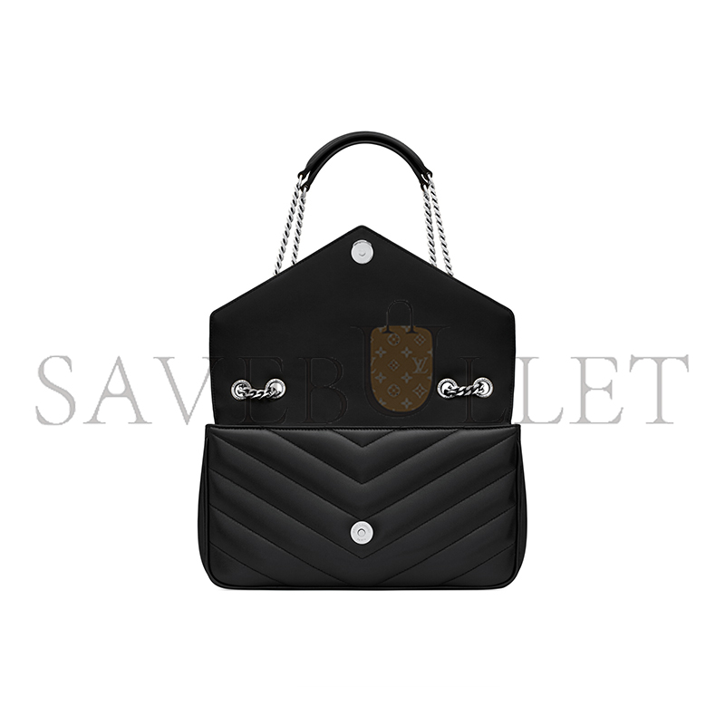 YSL LOULOU MEDIUM IN MATELASSÉ LAMBSKIN 801439AAE4Y1000 (29*17*8cm)